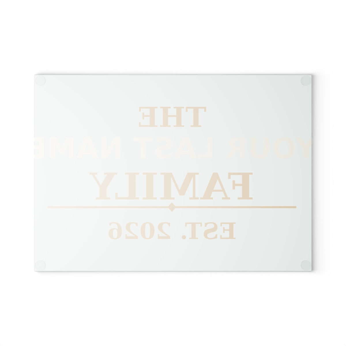 Personalized Family Name Cutting Board — The Family Est 2026 Custom Kitchen Gift