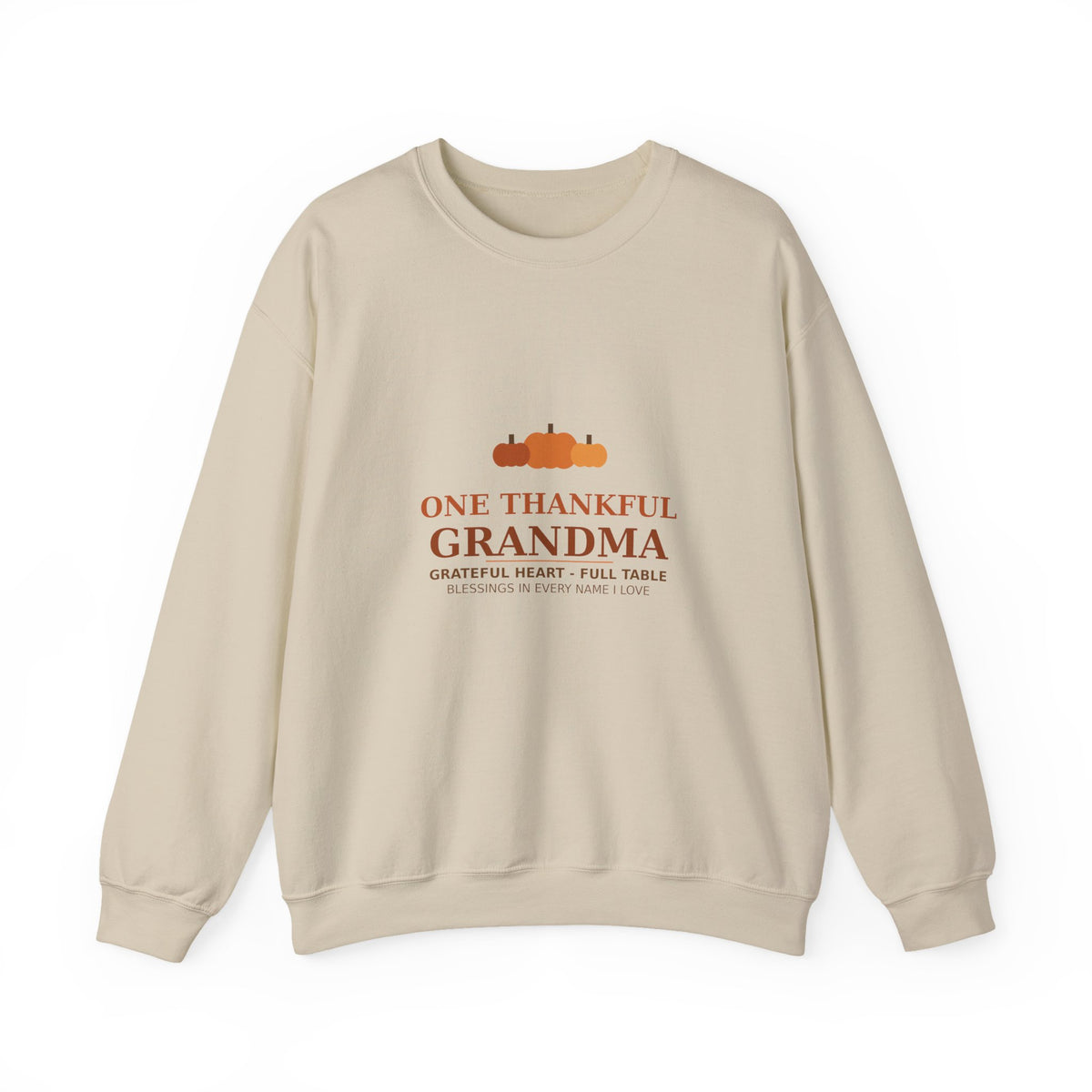 Thanksgiving Grandma Sweatshirt — One Thankful Grandma | Funny Fall Grandma Gift Crewneck
