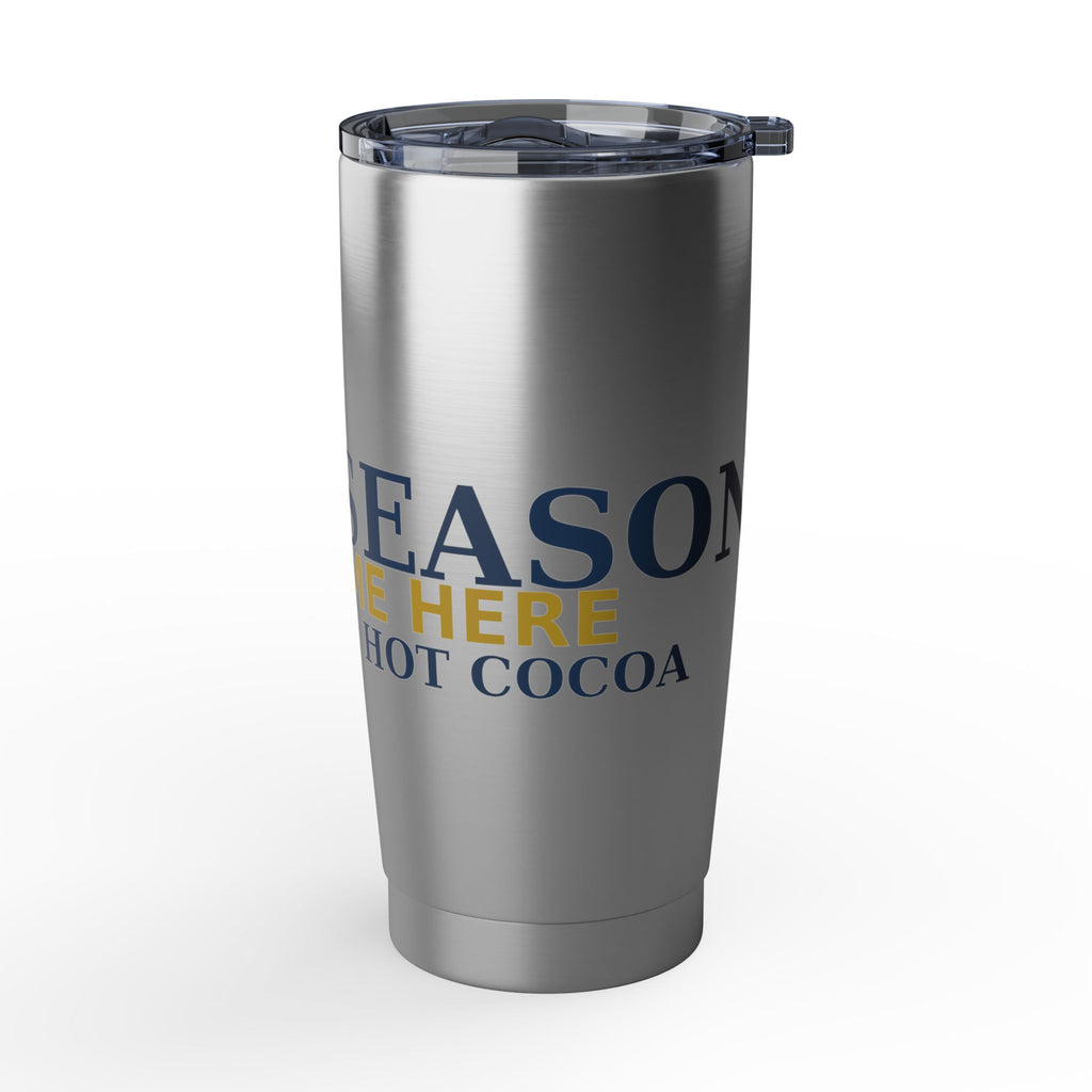 Personalized Cocoa Season Tumbler — Your Name Here | Warm Hugs & Hot Cocoa 20oz Insulated Tumbler