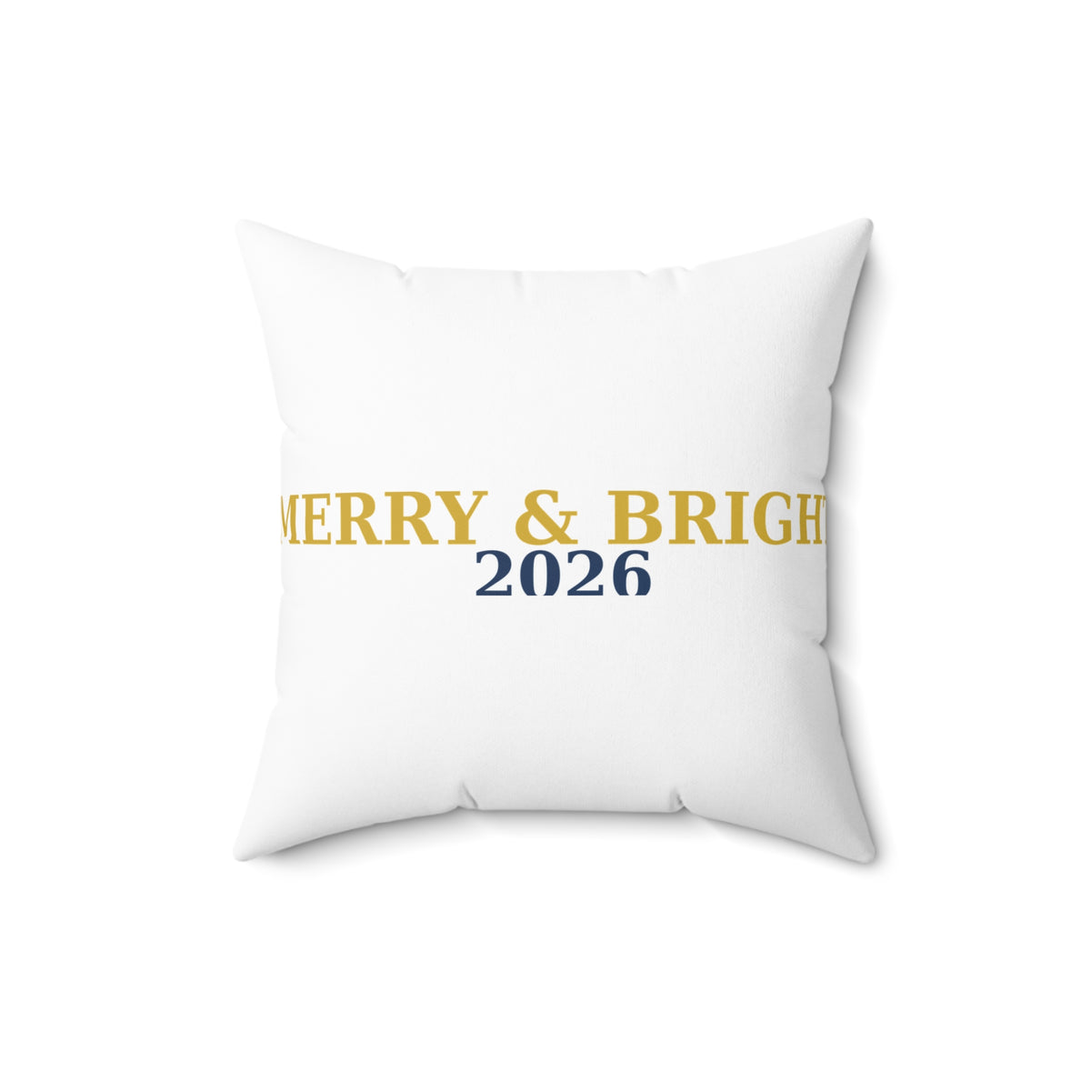 Merry & Bright 2026 Christmas Throw Pillow — Cozy Holiday Home Decor Pillow