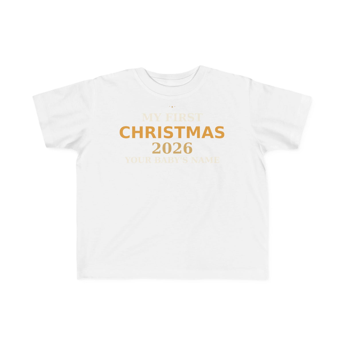 My First Christmas 2026 Toddler Tee — Personalized Baby's First Christmas Shirt
