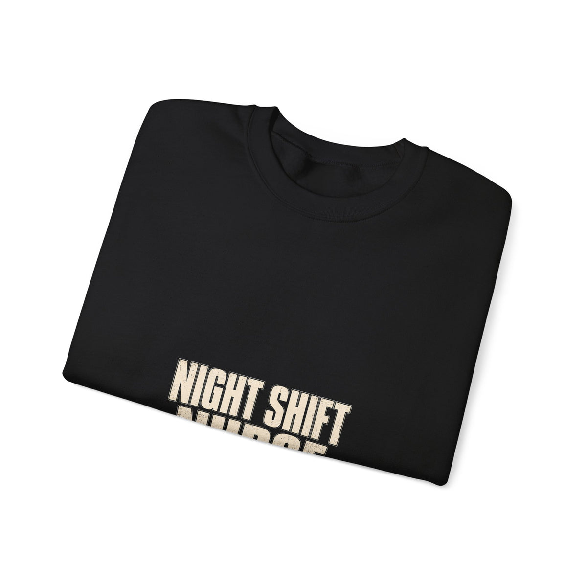 Night Shift Nurse Sweatshirt — Powered by Coffee & Chaos | Funny Nurse Gift Crewneck