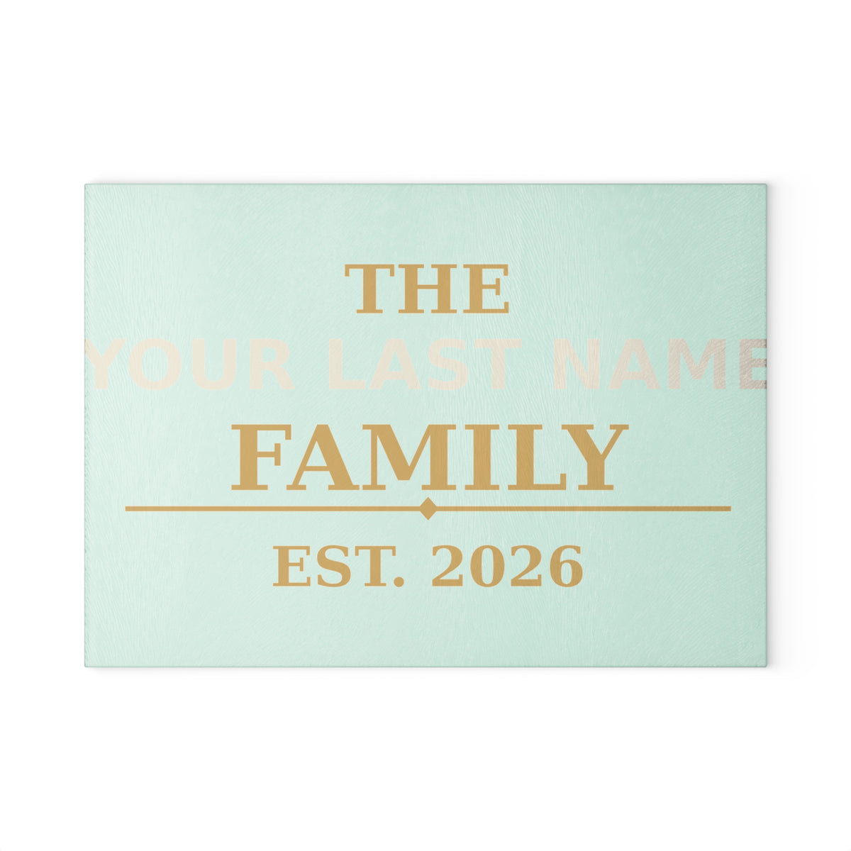 Personalized Family Name Cutting Board — The Family Est 2026 Custom Kitchen Gift