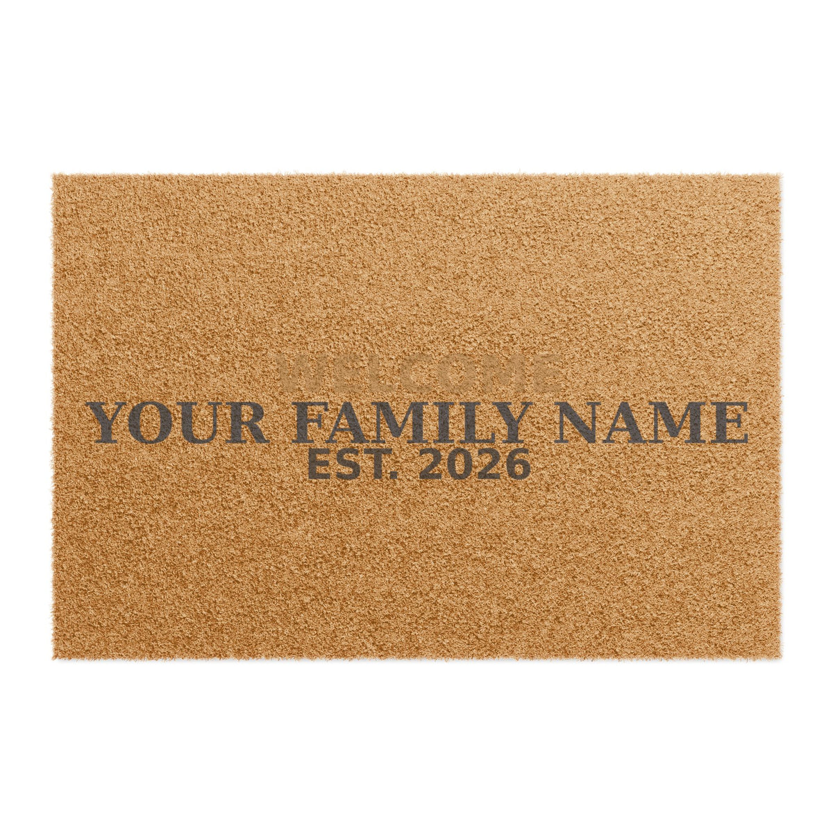 Personalized Christmas Doormat — Welcome Family Name Est. 2026 | Custom Holiday Doormat Gift