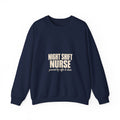 Night Shift Nurse Sweatshirt — Powered by Coffee & Chaos | Funny Nurse Gift Crewneck
