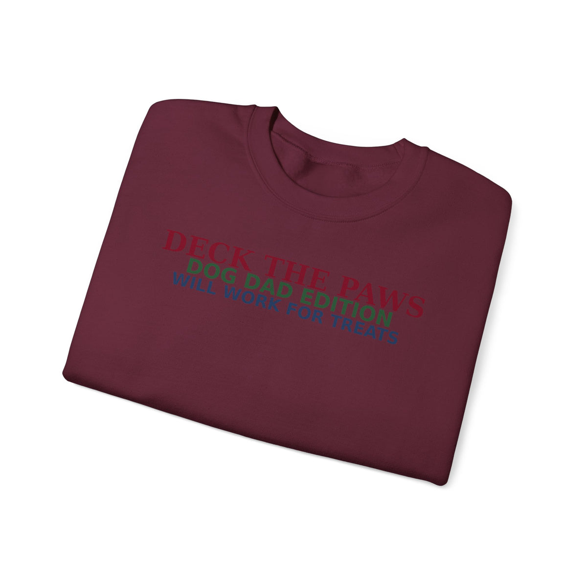 Deck The Paws Dog Dad Christmas Sweatshirt — Dog Dad Edition | Funny Dog Dad Holiday Crewneck