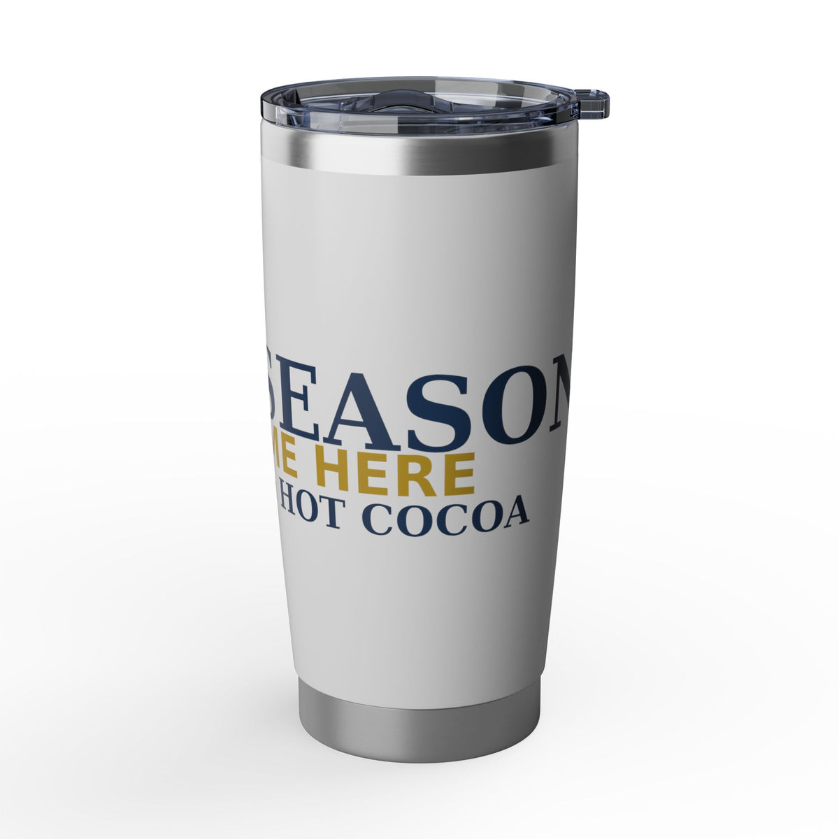 Personalized Cocoa Season Tumbler — Your Name Here | Warm Hugs & Hot Cocoa 20oz Insulated Tumbler