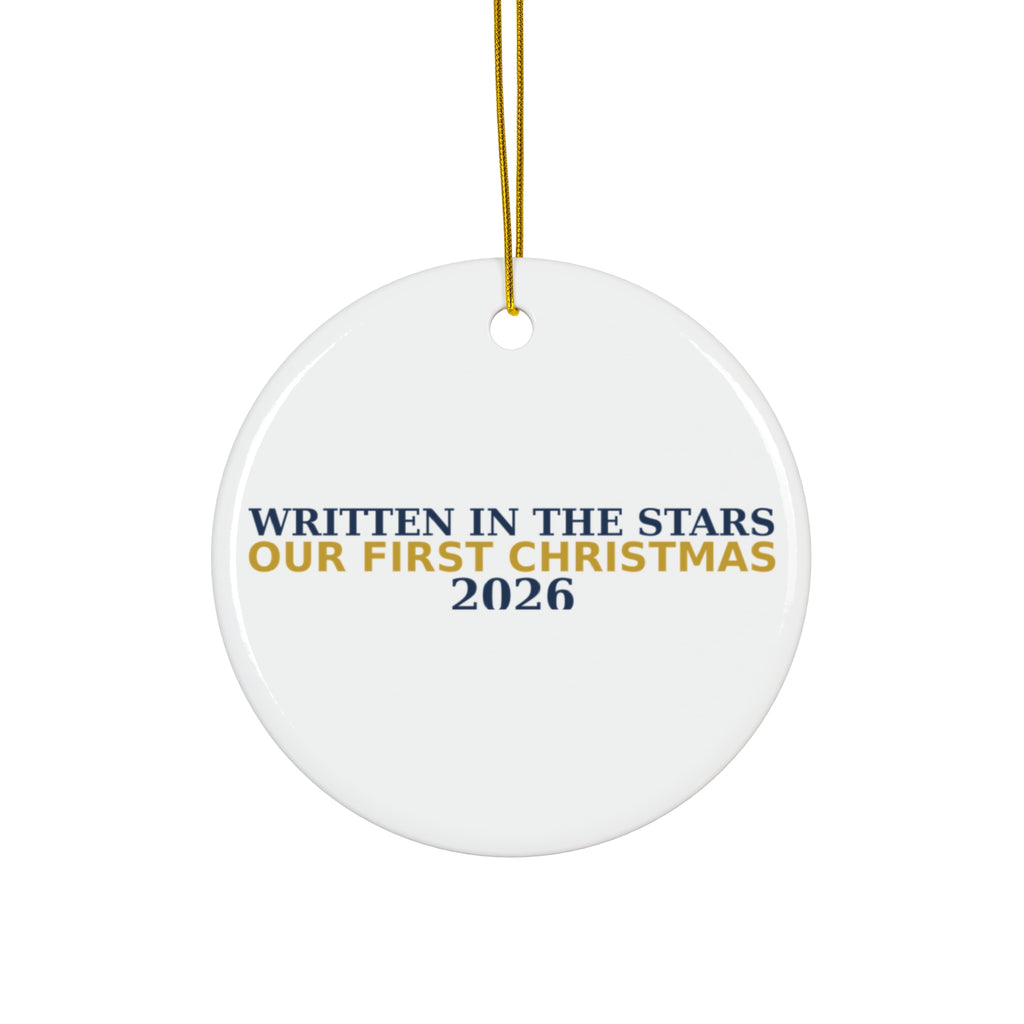 Written In The Stars Christmas Ornament — Our First Christmas 2026 | Personalized Star Map Ornament