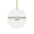 Written In The Stars Christmas Ornament — Our First Christmas 2026 | Personalized Star Map Ornament