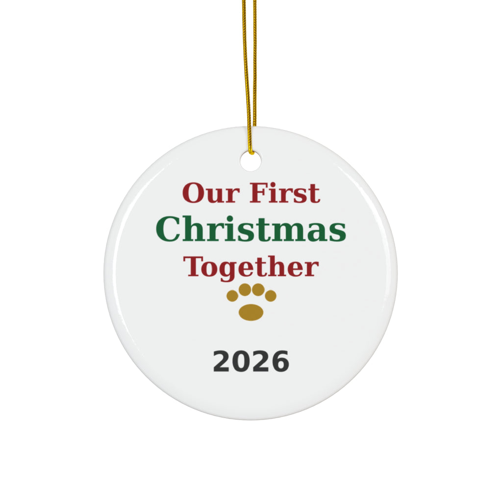 Personalized Pet Christmas Ornament — Our First Christmas 2026 | Dog Lover Gift Ornament