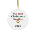 Personalized Pet Christmas Ornament — Our First Christmas 2026 | Dog Lover Gift Ornament