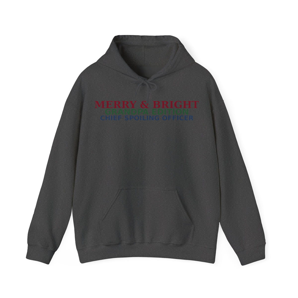 Merry & Bright Grandpa Christmas Hoodie — Grandpa Edition | Chief Spoiling Officer