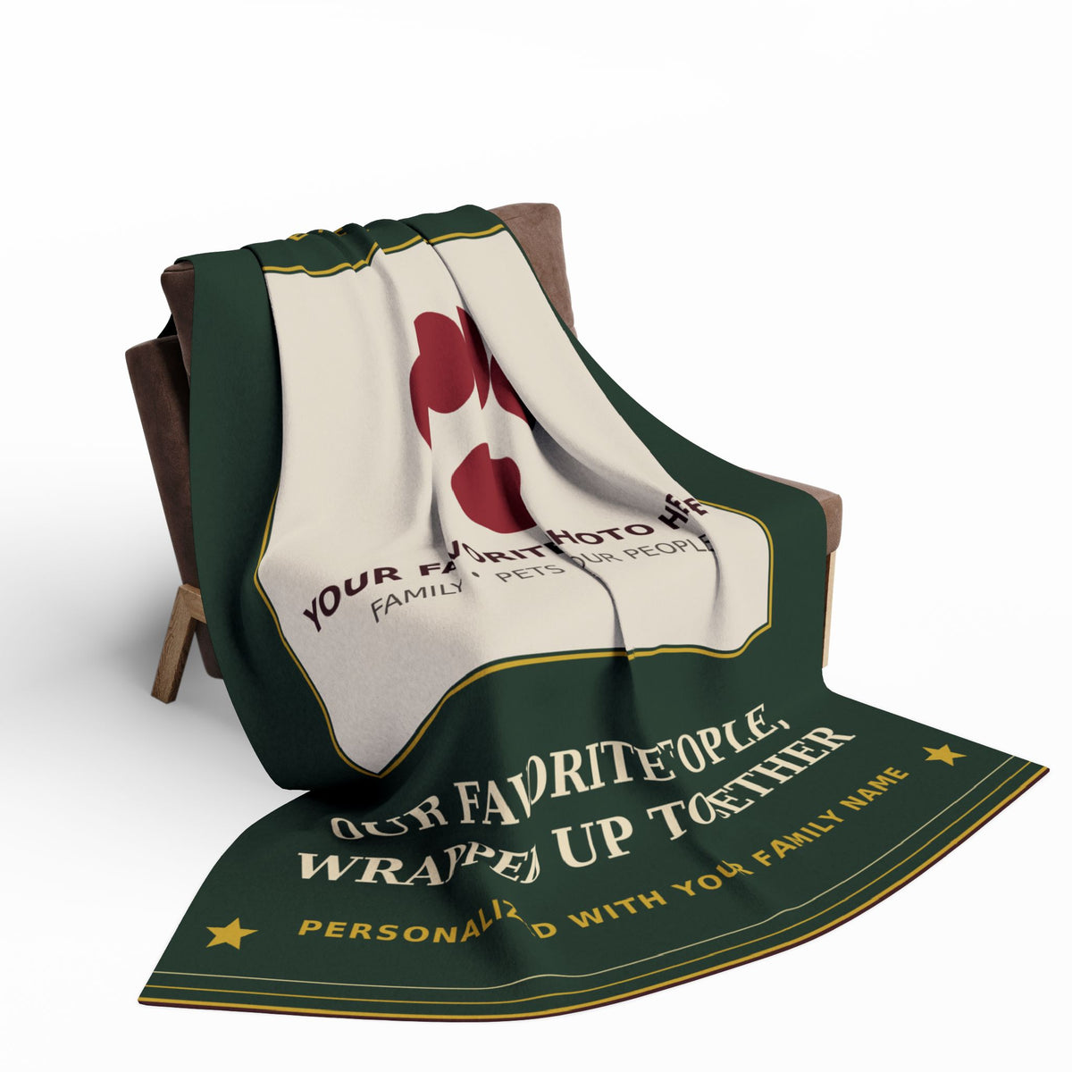 Personalized Christmas Photo Blanket — Wrapped In Love Family & Pet Photo Throw Gift