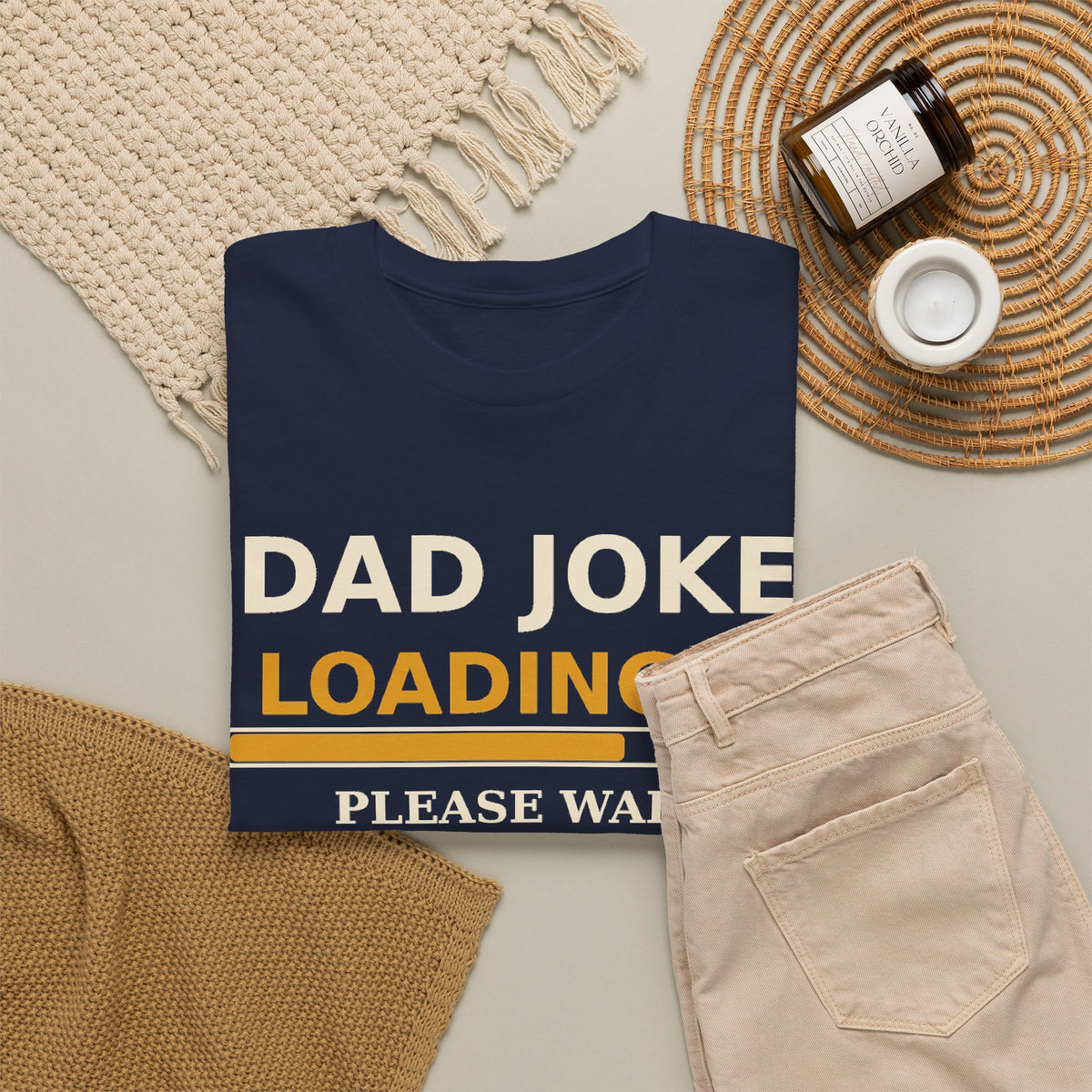 Dad Joke Loading Tee — Please Wait Funny Dad Shirt Gift for Fathers