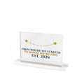 Route Map Acrylic Plaque — From Where We Started To Where We Belong | Personalized Journey Gift