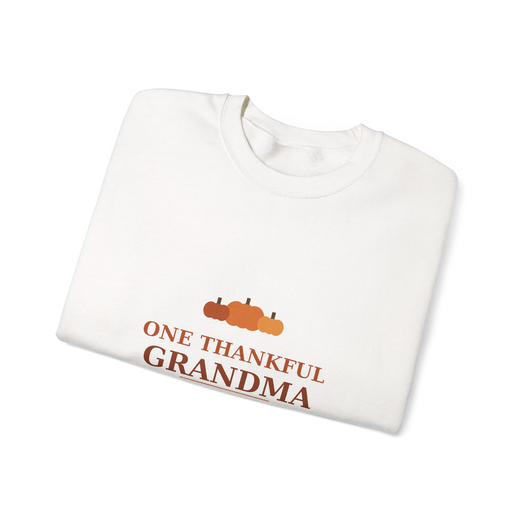 Thanksgiving Grandma Sweatshirt — One Thankful Grandma | Funny Fall Grandma Gift Crewneck