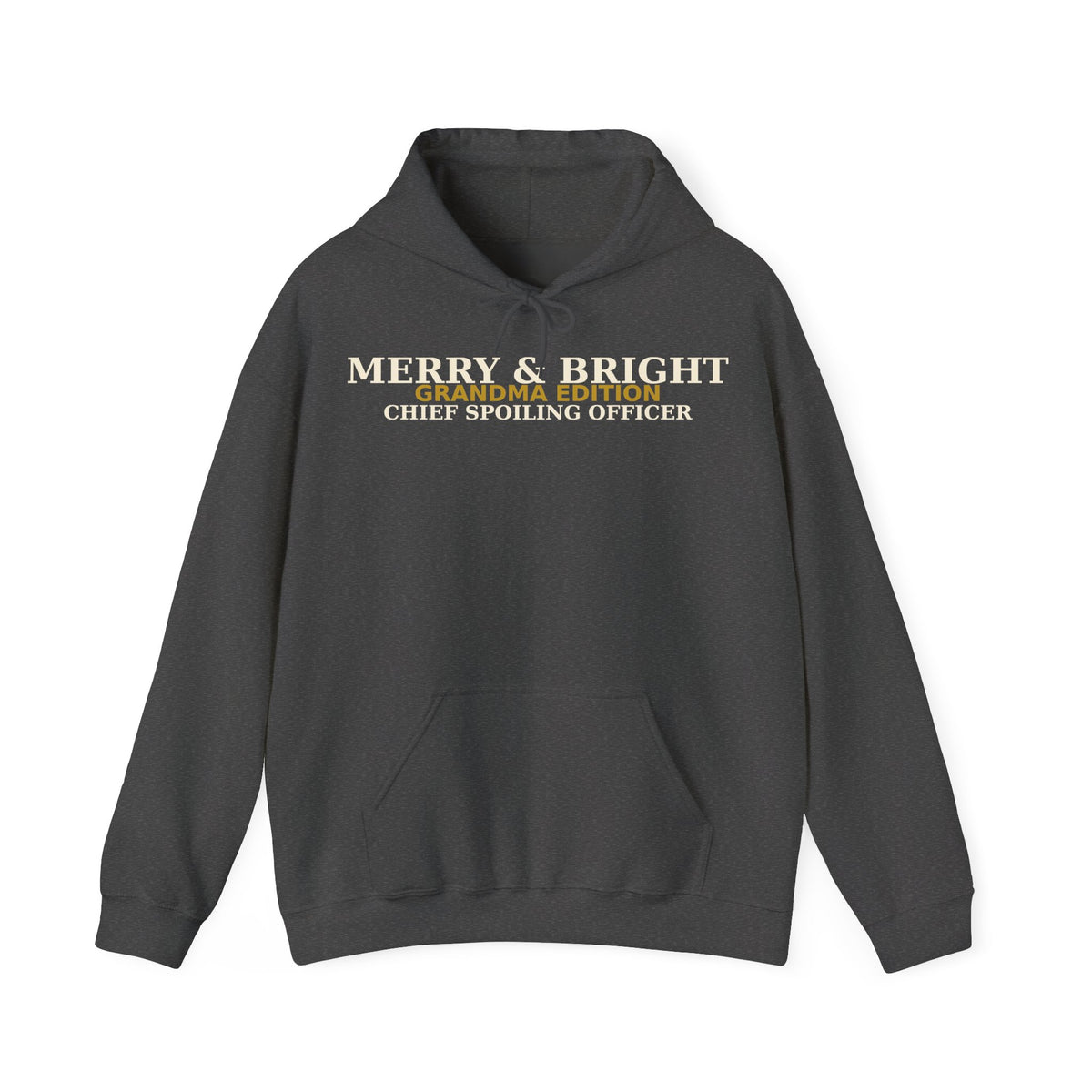 Merry & Bright Grandma Christmas Hoodie — Grandma Edition | Chief Spoiling Officer
