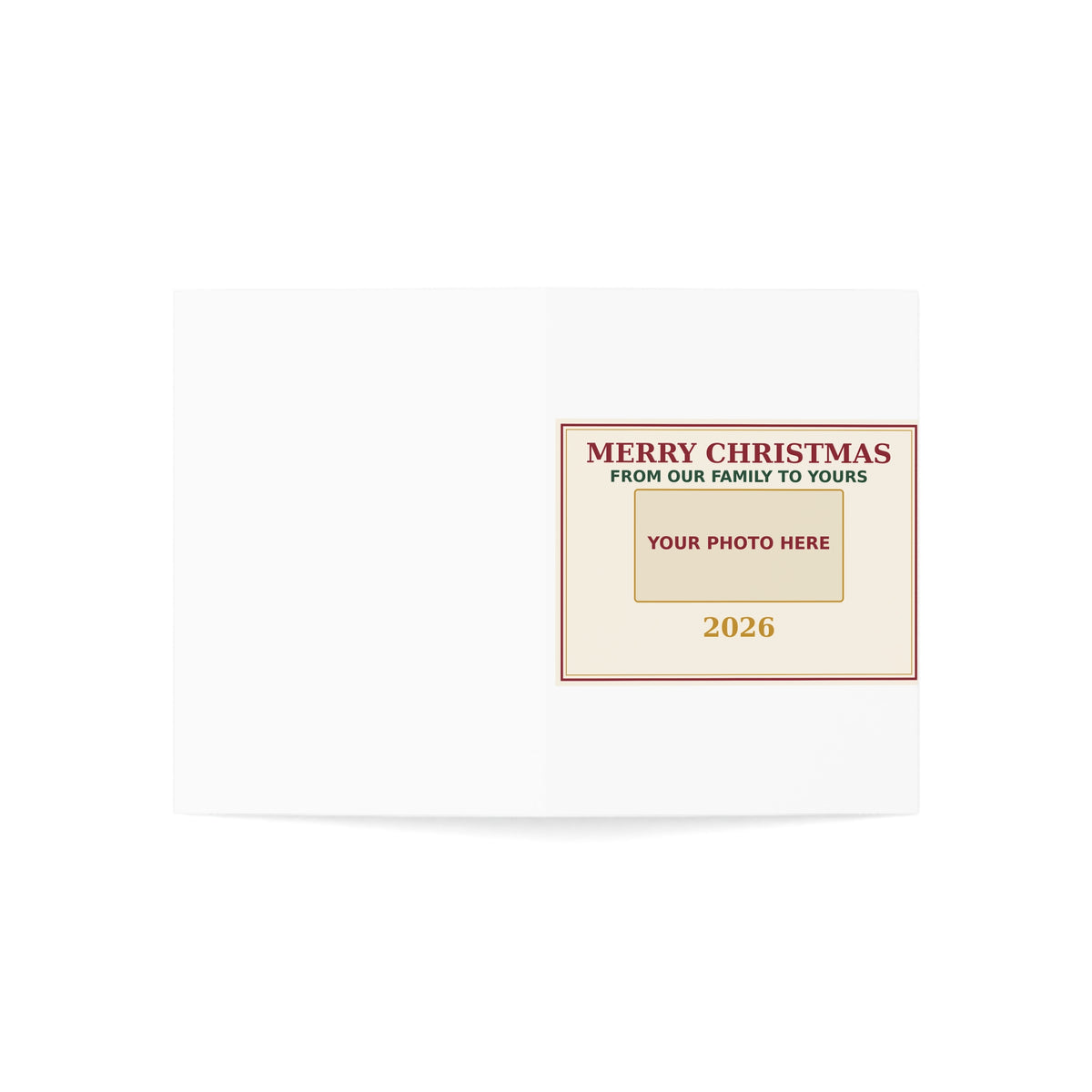 Christmas Greeting Cards — Merry Christmas Family & Pet Photo Cards 2026 (Pack)