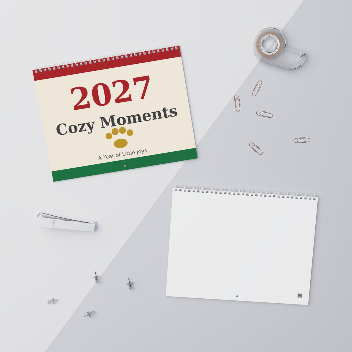 2027 Wall Calendar — Cozy Moments Pet & Family Planner | New Year Gift Calendar