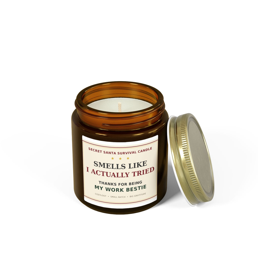 Secret Santa Candle — Smells Like I Actually Tried Funny Coworker Gift Scented Candle