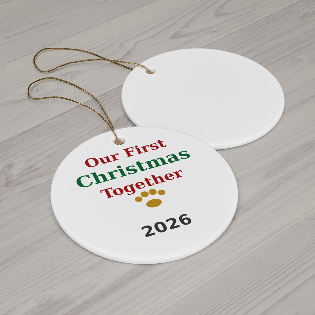 Personalized Pet Christmas Ornament — Our First Christmas 2026 | Dog Lover Gift Ornament