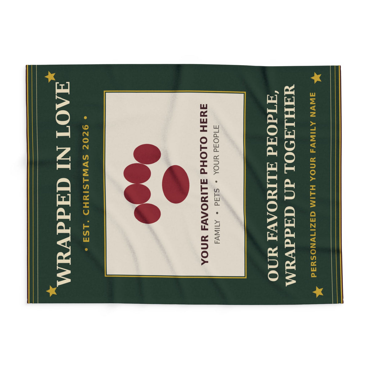 Personalized Christmas Photo Blanket — Wrapped In Love Family & Pet Photo Throw Gift